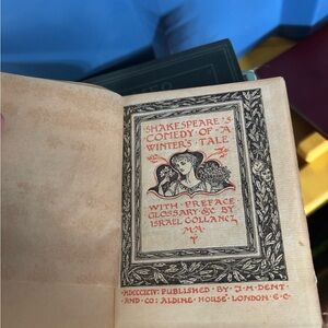 J.M. Dent Antique Book - Cream and Black Cover